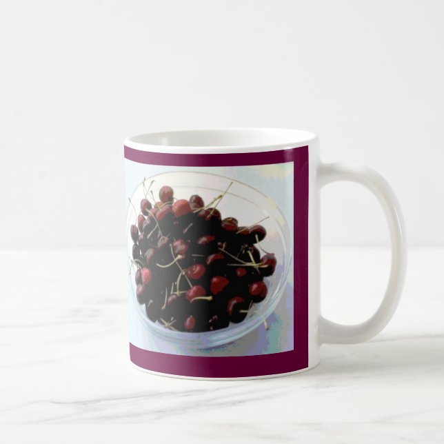 Café Cuenco de taza de las cerezas (Derecha)