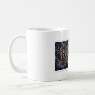 Café Cuervo caprichoso bajo una taza de bruja de luna c
