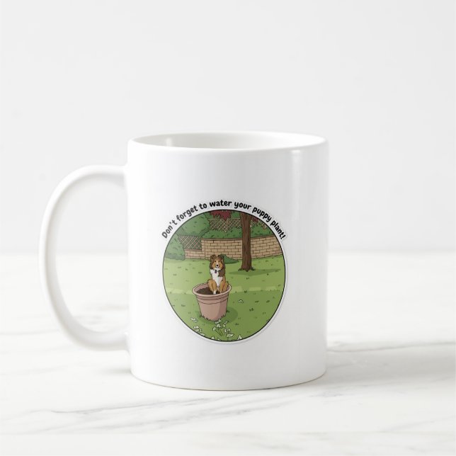 Café Cultiva una taza de sheltie (Izquierda)