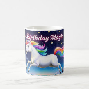 Café Cumpleaños Magic Whimsical unicornio taza de té mu