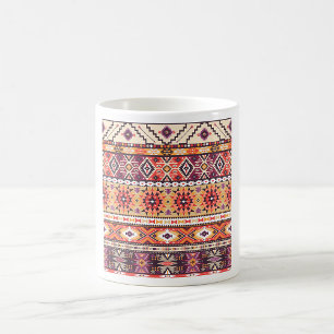 Café de arte tribal azteca para tazas