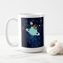Café de astronauta galaxia tazas