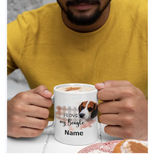 Café de beagle de perro, taza (Boxer dog pet coffee mug)