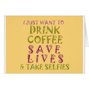 Café de bebida vintage salva vidas y toma selfies