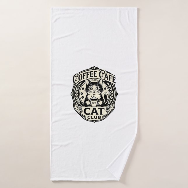 Café de Café Gato Divertido Gráfico - Café de Café (Toalla de baño)