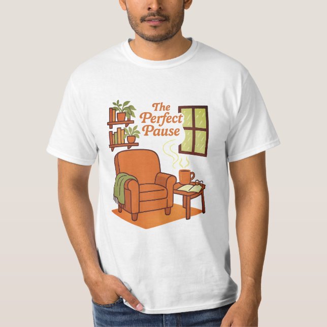 Café de época leyendo camiseta de confort (Anverso)