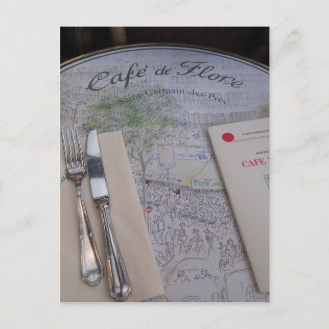 Cafe de Flore, París, Francia - Lugar, Menú (Anverso)