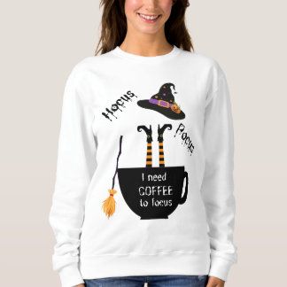 Café de foco de hocus para la sudadera de Hallowee