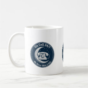 Café De Guardia 24/7 — Taza de Funeral Divertida