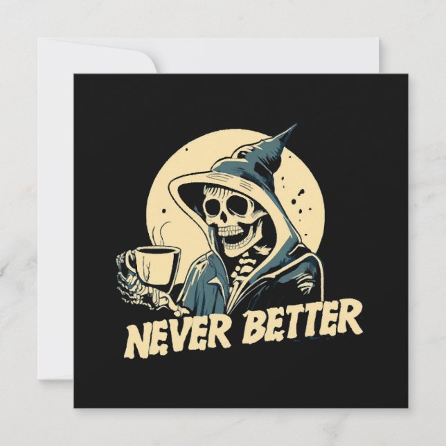 Café de Halloween Esqueleto (Anverso)