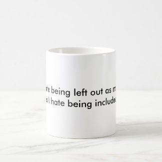 Café De la izquierda taza hacia fuera