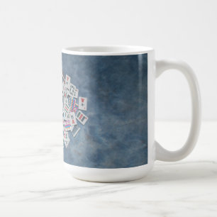 Café de la teja de la taza del mah del jongg comodín