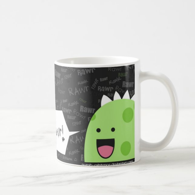 Café De los dinosaurios taza de Rawr tan (Derecha)