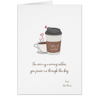 Café De Mi Tarjeta El día de San Valentín De Vida