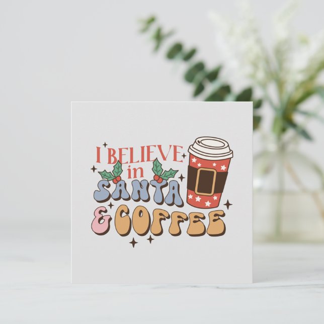 Café de navidades | Santa y Café (Anverso de pie)