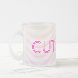 Café de tazas de cerdo de vidrio de tafetán