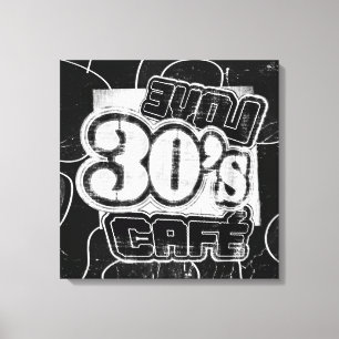 Cafe de Vintage Love 30's - Lienzo envuelto