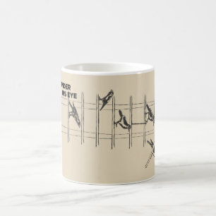 Café Debajo de su taza del ojo