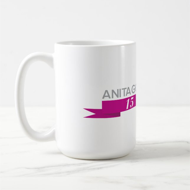 Café Décimo quinta taza del aniversario de Anita - (Izquierda)