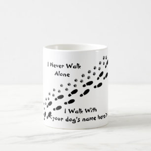 Café Del amante del perro nunca camino taza sola de