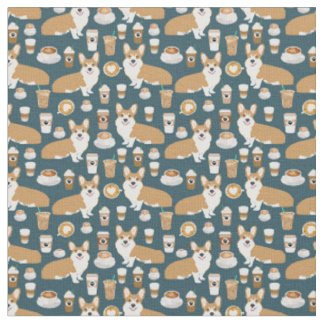 Café del Corgi - tela del perro