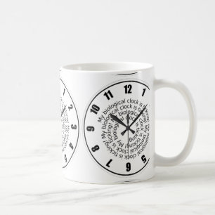 Café del reloj de tiempo o taza divertido del té