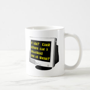 Café Descargar una vida divertida taza humor de computa