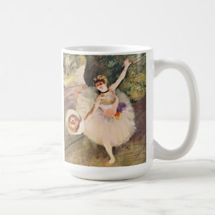 Café Desgasifique a la bailarina con el ramo de taza de