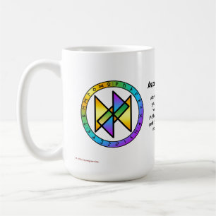 Café ¡Despierta a la Alegría! Taza de 15 oz con runa vi