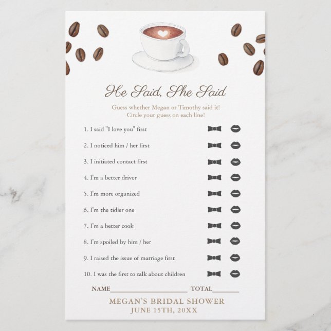 Café Dijo Que Dijo Que Había Una Tarjeta De Juego  (Anverso)