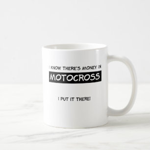 Café Dinero en Taza de Moto de Cross de Tierra