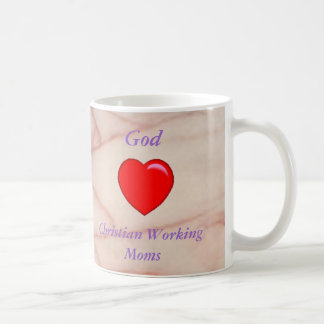 Café Dios ama la taza cristiana de las mamáes de