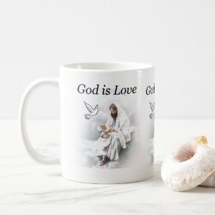 Café Dios es amor, taza de Jesús