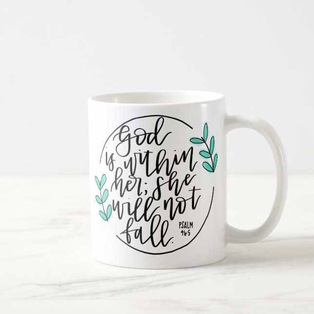 Café Dios es dentro de ella - taza - diseño de la (Derecha)