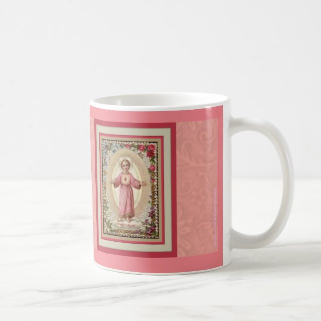 Café Dios rosado de Jesús del bebé le bendice taza de (Derecha)
