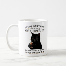 Café Diseño de actitud de gato negro divertido Taza clá