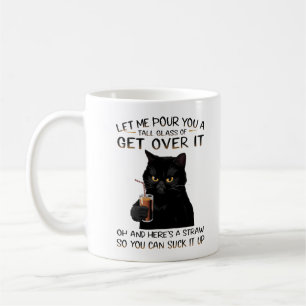 Café Diseño de actitud de gato negro divertido Taza clá