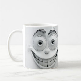 Café Diseño de envoltura de taza 3D con cara sarcástica