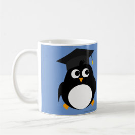 Café Diseño de la graduación del pingüino - taza