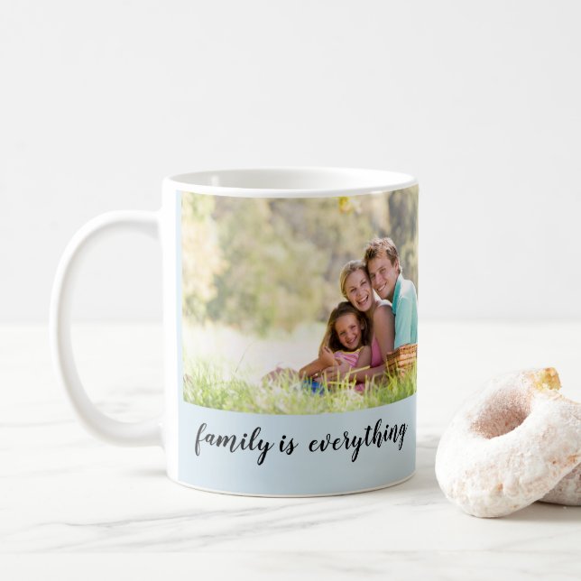 Café Diseño de la taza de la foto de familia (Con donut)