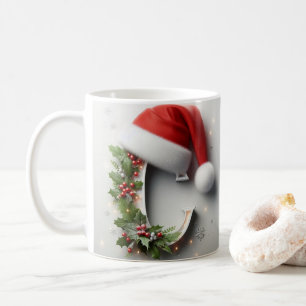 Café Diseño de letra C Taza de Navidad Diseño Festivo