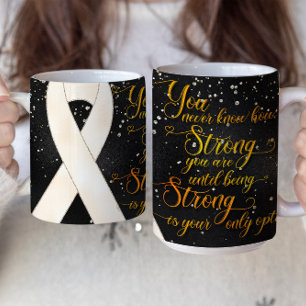 Café Diseño de taza con cinta de concienciación blanca