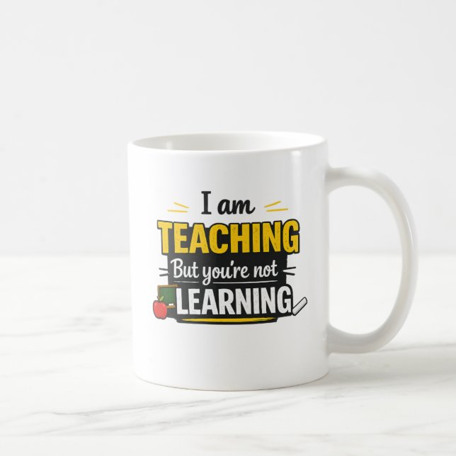 Café Diseño de taza con cita divertida para maestros (Derecha)