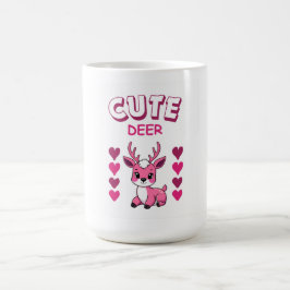 Café diseño de taza de ciervo lindo