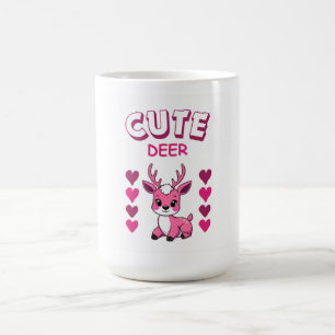 Café diseño de taza de ciervo lindo