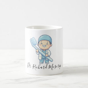 Café Diseño de taza de dentista de dibujos animados lin