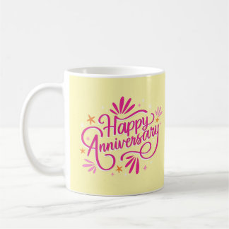 Café Diseño de taza de Feliz Aniversario