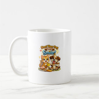 Café Diseño de taza de gatito y cachorro adorable