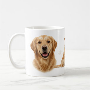 Café Diseño de Taza de Golden Retriever con Envoltura C