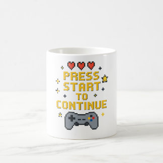 Café Diseño de taza de juegos con arte de píxeles retro